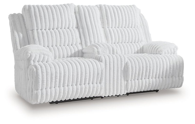 Rhines Falls Power Reclining Loveseat with Console - Jay's Mattress Plus (NY)