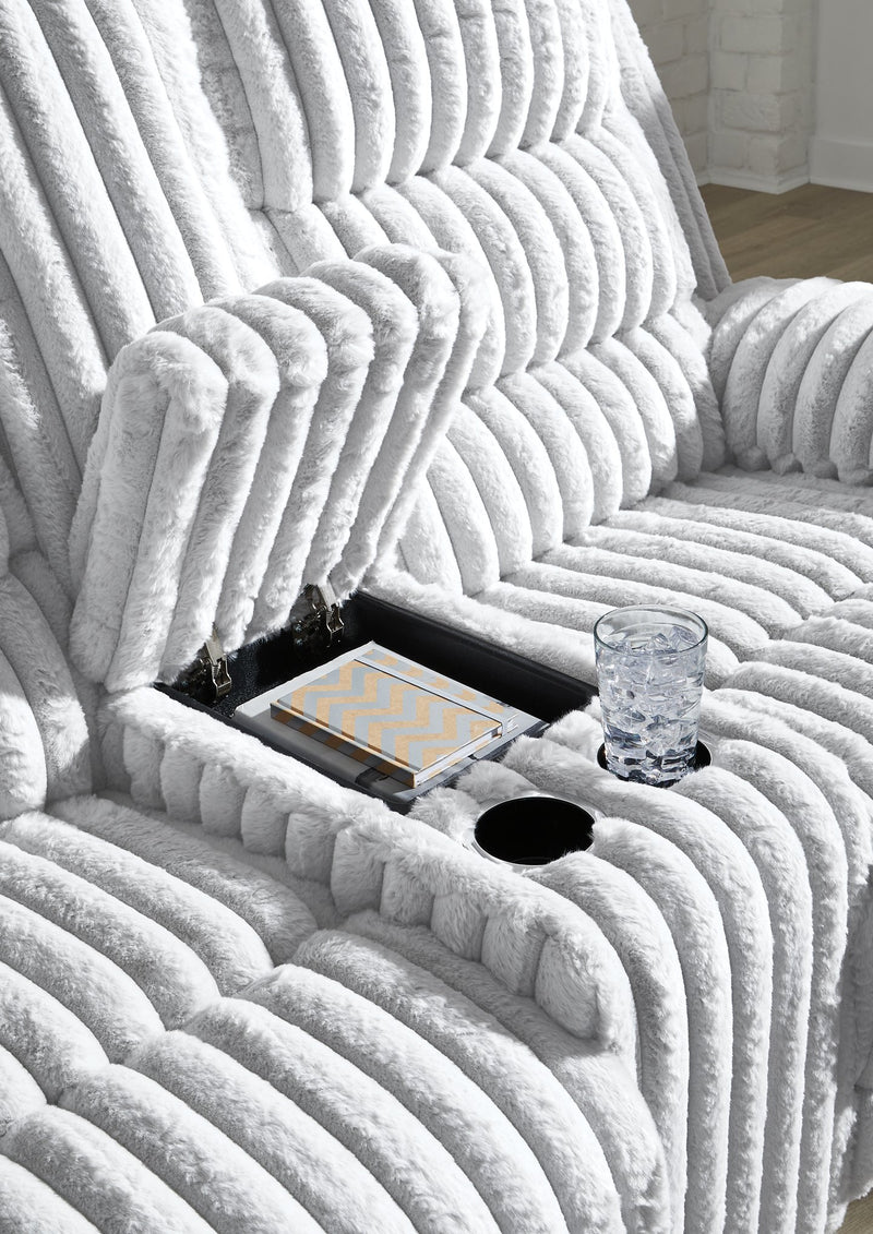 Rhines Falls Power Reclining Loveseat with Console - Jay's Mattress Plus (NY)