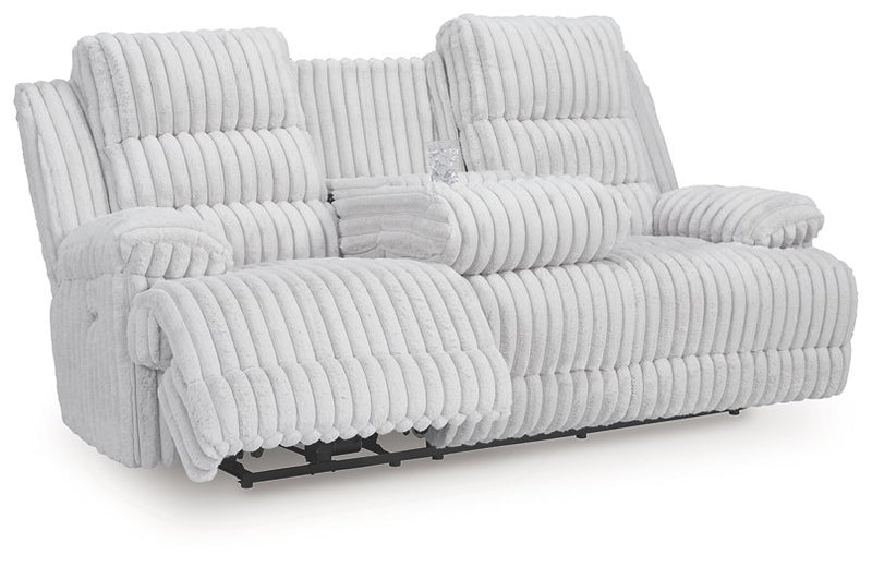 Rhines Falls Power Reclining Sofa with Drop Down Table - Jay's Mattress Plus (NY)