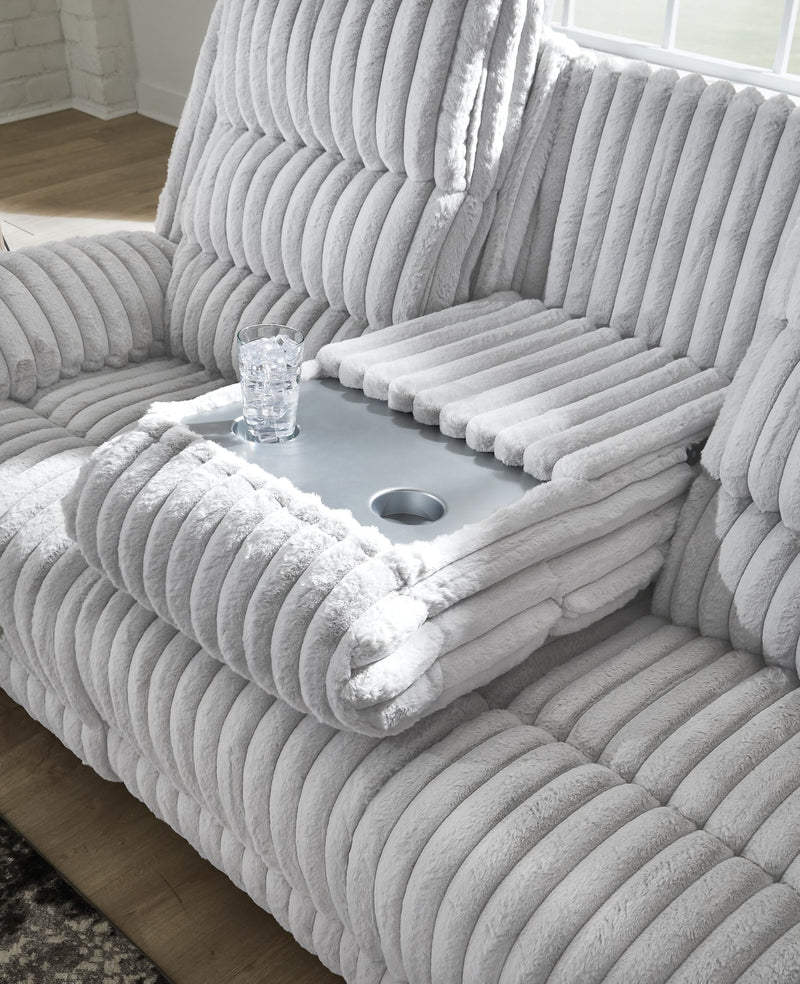 Rhines Falls Power Reclining Sofa with Drop Down Table - Jay's Mattress Plus (NY)