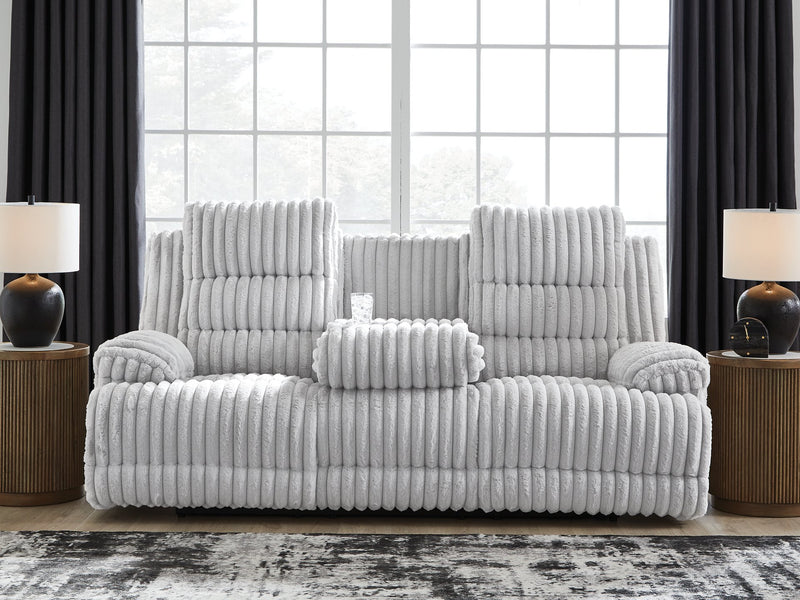 Rhines Falls Power Reclining Sofa with Drop Down Table - Jay's Mattress Plus (NY)