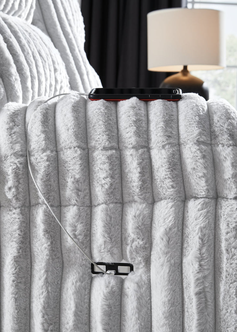 Rhines Falls Power Reclining Loveseat with Console - Jay's Mattress Plus (NY)