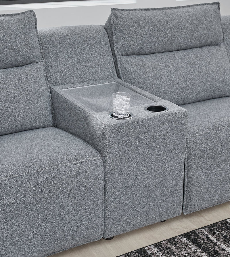 Modmax Reclining Sectional with Console - Jay's Mattress Plus (NY)