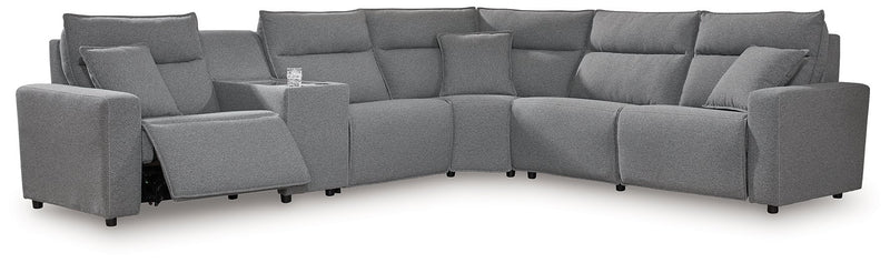 Modmax Reclining Sectional with Console - Jay's Mattress Plus (NY)