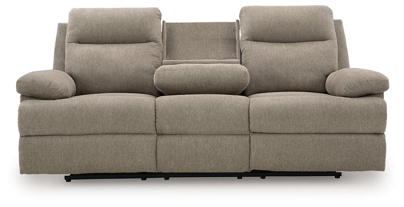 Side-Swipe Reclining Sofa with Drop Down Table - Jay's Mattress Plus (NY)