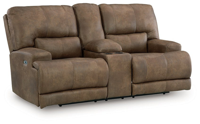 Beckley Place Power Reclining Loveseat with Console - Jay's Mattress Plus (NY)