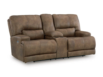 Beckley Place Power Reclining Loveseat with Console - Jay's Mattress Plus (NY)