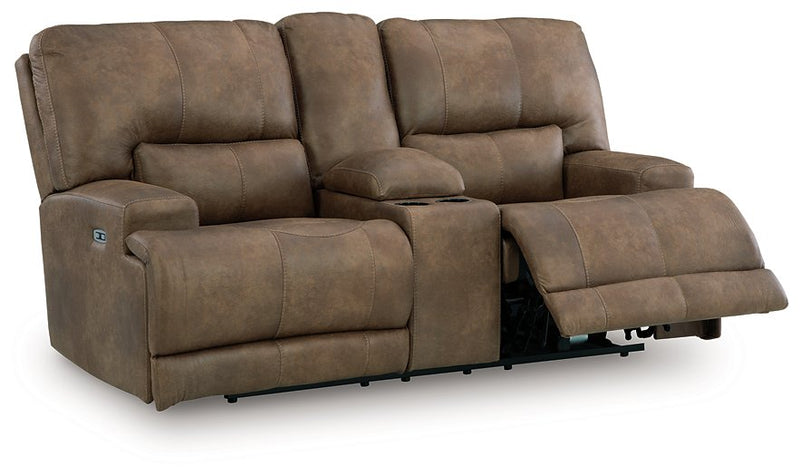 Beckley Place Power Reclining Loveseat with Console - Jay's Mattress Plus (NY)