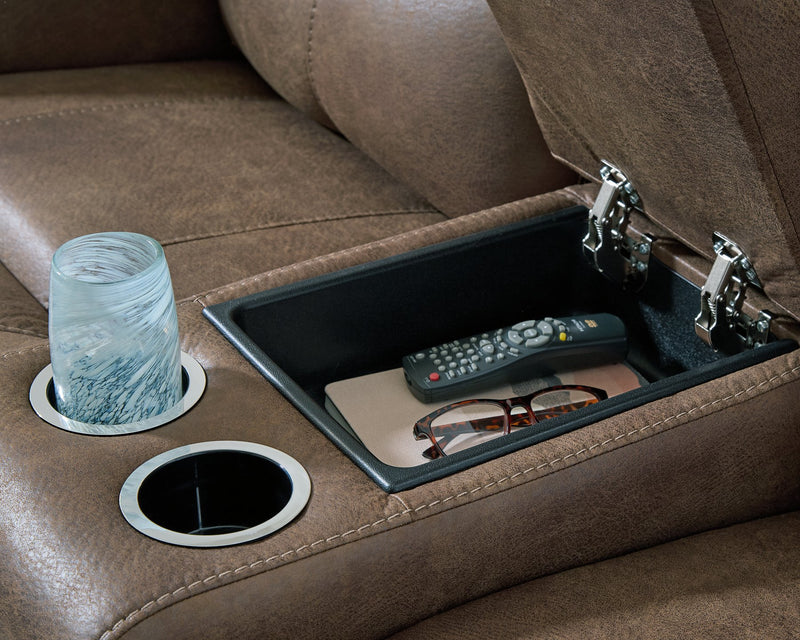 Beckley Place Power Reclining Loveseat with Console - Jay's Mattress Plus (NY)