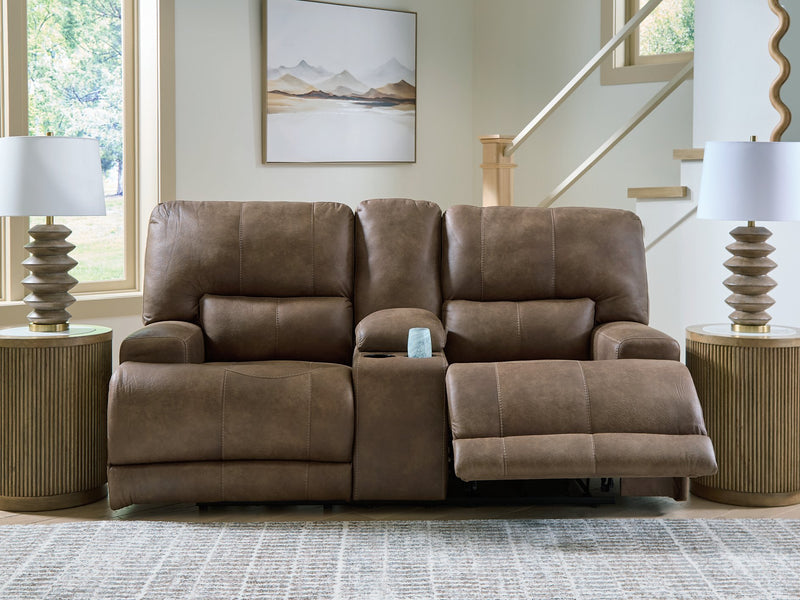Beckley Place Power Reclining Loveseat with Console - Jay's Mattress Plus (NY)