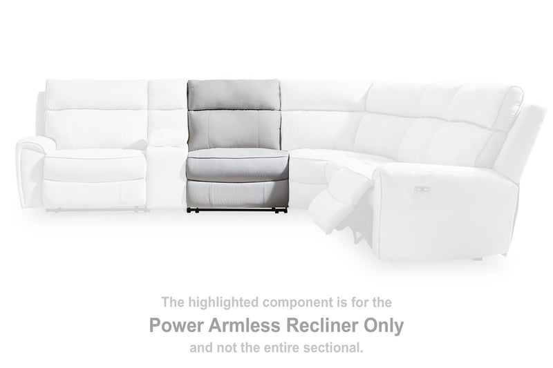 Social Pointe Reclining Sectional with Storage Console - Jay's Mattress Plus (NY)