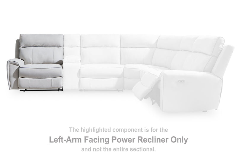 Social Pointe Reclining Sectional with Storage Console - Jay's Mattress Plus (NY)