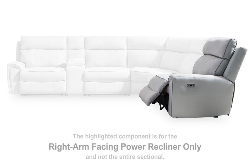 Social Pointe Reclining Sectional with Storage Console - Jay's Mattress Plus (NY)