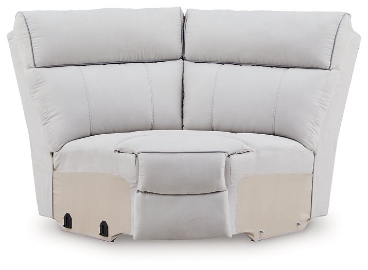 Social Pointe Reclining Sectional with Storage Console - Jay's Mattress Plus (NY)