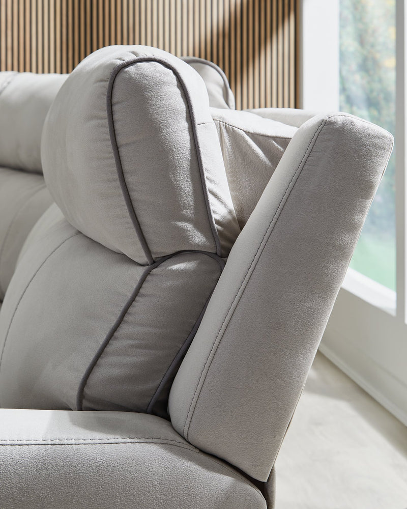 Social Pointe Reclining Sectional with Storage Console - Jay's Mattress Plus (NY)
