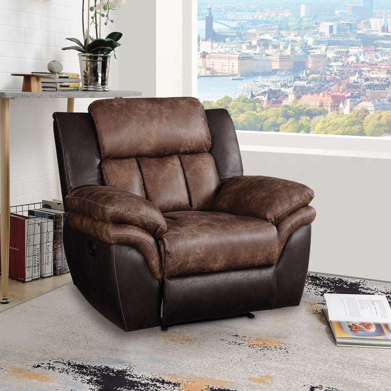 Jaylen Toffee & Espresso Polished Microfiber Recliner image