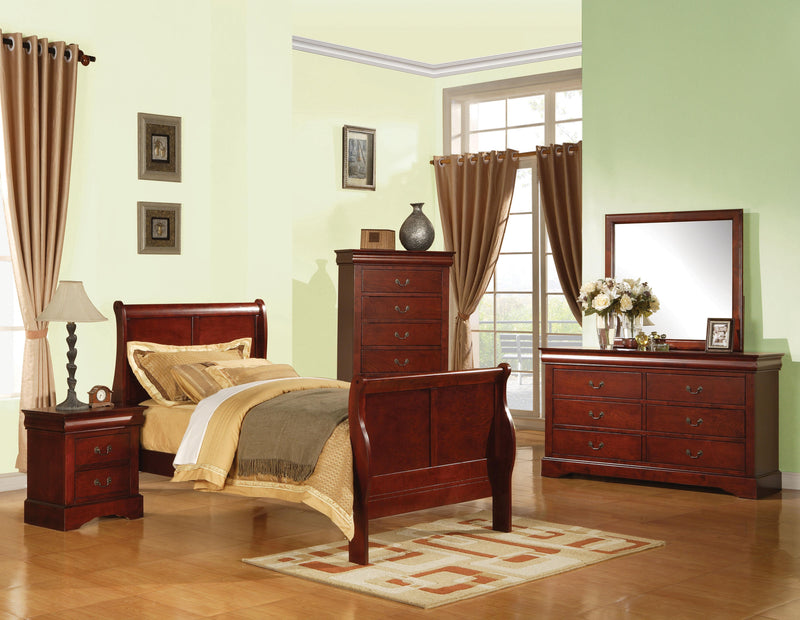Louis Philippe III Cherry Twin Bed - Jay's Mattress Plus (NY)