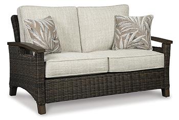 Paradise Trail Outdoor Loveseat, Lounge Chairs and Fire Pit Table - Jay's Mattress Plus (NY)