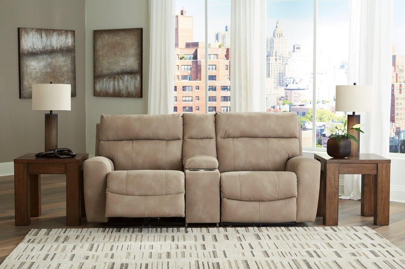 Next-Gen DuraPella Power Reclining Sectional Loveseat with Console - Jay's Mattress Plus (NY)