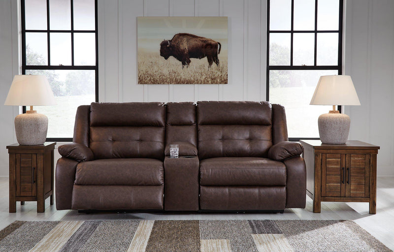 Punch Up Power Reclining Sectional Loveseat with Console - Jay's Mattress Plus (NY)