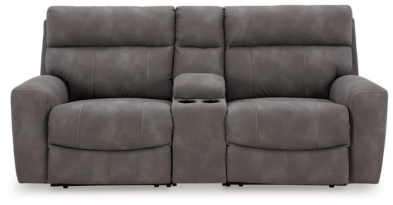 Next-Gen DuraPella Power Reclining Sectional Loveseat with Console - Jay's Mattress Plus (NY)