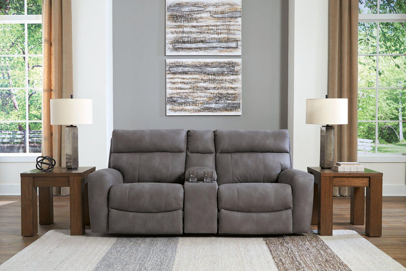 Next-Gen DuraPella Power Reclining Sectional Loveseat with Console - Jay's Mattress Plus (NY)