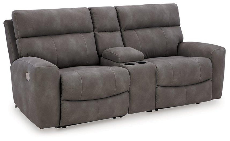 Next-Gen DuraPella Power Reclining Sectional Loveseat with Console - Jay's Mattress Plus (NY)