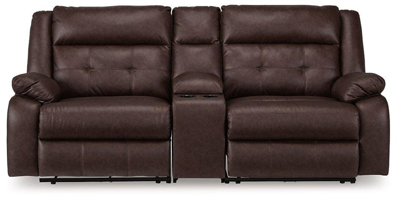 Punch Up Power Reclining Sectional Loveseat with Console - Jay's Mattress Plus (NY)