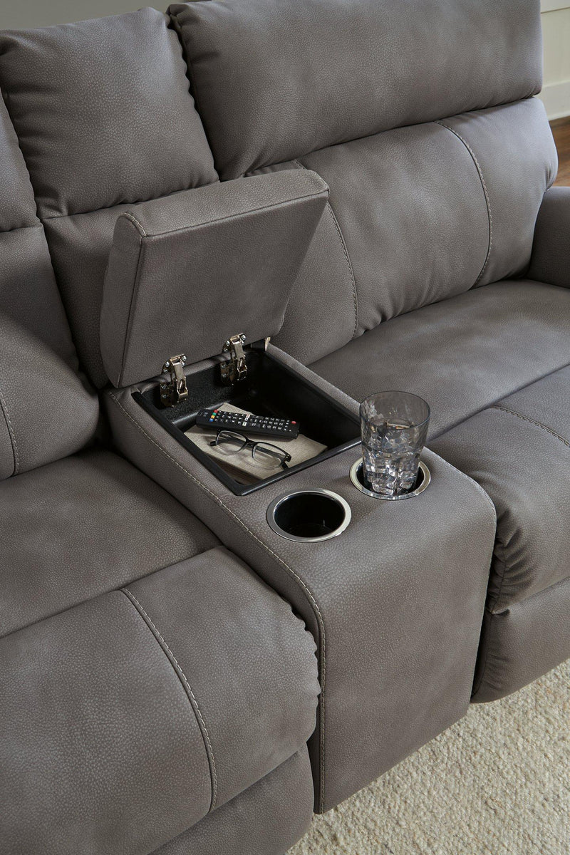 Next-Gen DuraPella Power Reclining Sectional Loveseat with Console - Jay's Mattress Plus (NY)