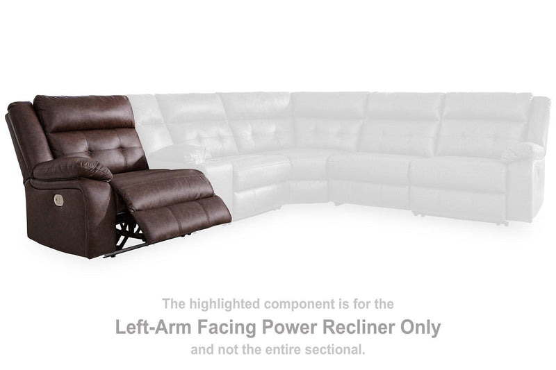 Punch Up Power Reclining Sectional Loveseat with Console - Jay's Mattress Plus (NY)