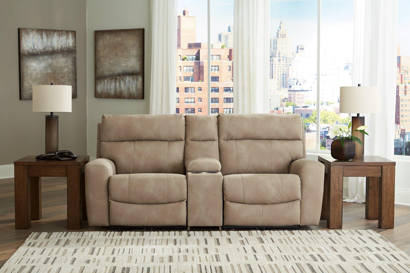 Next-Gen DuraPella Power Reclining Sectional Loveseat with Console - Jay's Mattress Plus (NY)