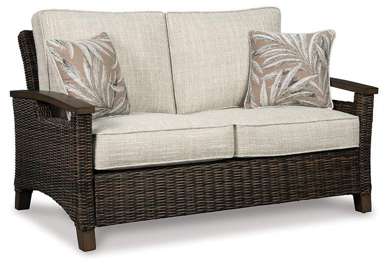 Paradise Trail Outdoor Loveseat, Lounge Chairs and Fire Pit Table - Jay's Mattress Plus (NY)