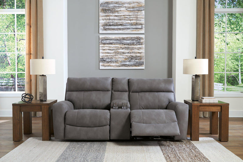 Next-Gen DuraPella Power Reclining Sectional Loveseat with Console - Jay's Mattress Plus (NY)