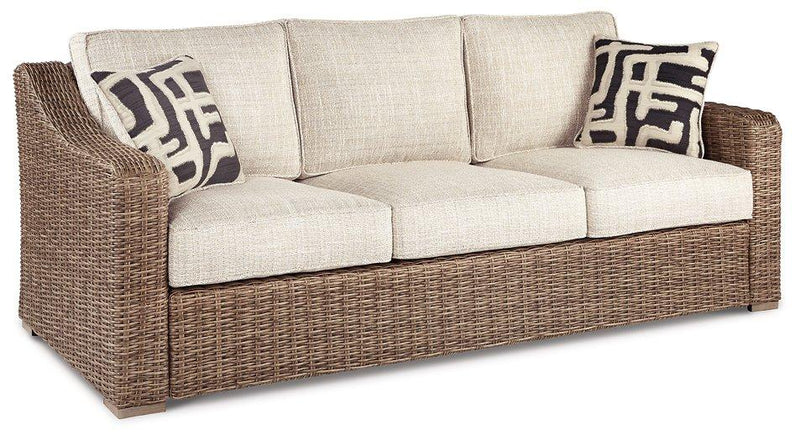 Beachcroft Outdoor Sofa, Lounge Chairs and Fire Pit - Jay's Mattress Plus (NY)