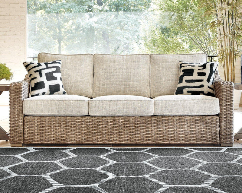 Beachcroft Outdoor Sofa, Lounge Chairs and Fire Pit - Jay's Mattress Plus (NY)