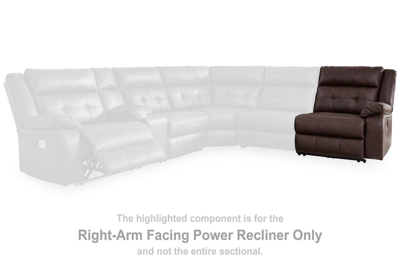 Punch Up Power Reclining Sectional Loveseat with Console - Jay's Mattress Plus (NY)