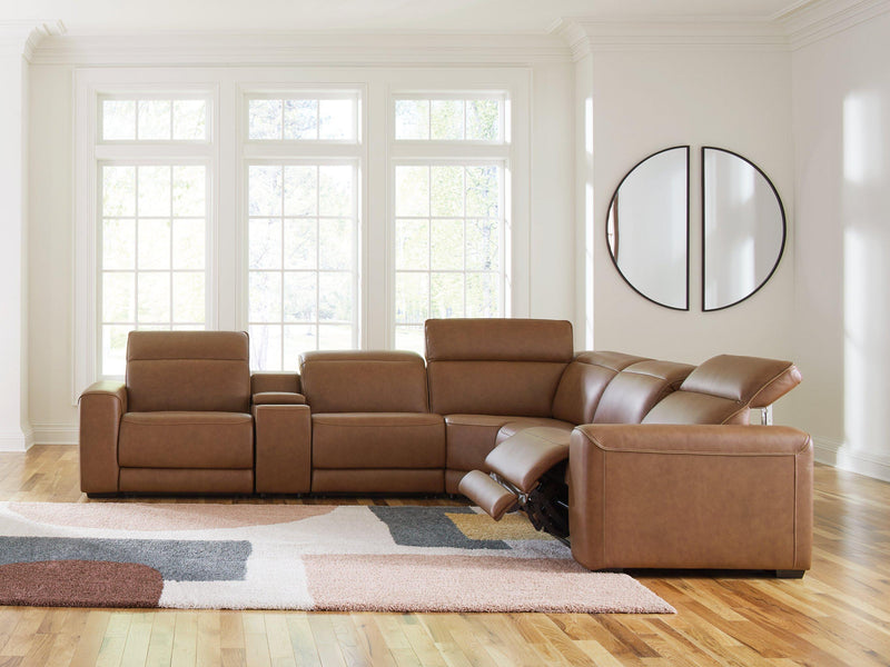 Magic Man Power Reclining Sectional with Console - Jay's Mattress Plus (NY)