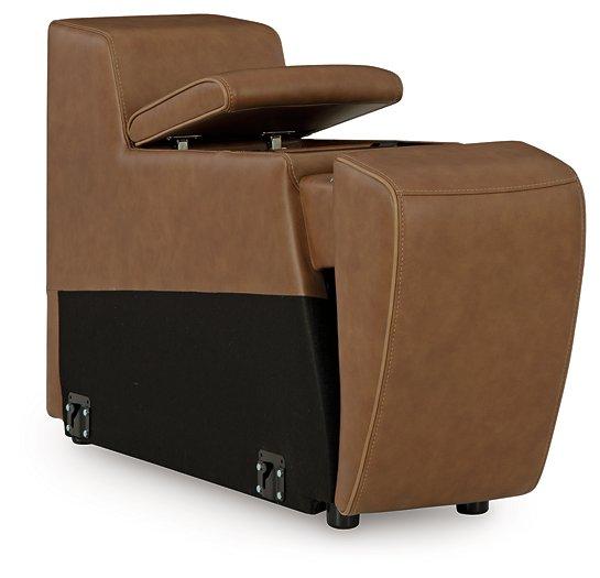 Magic Man Power Reclining Sectional Loveseat with Console - Jay's Mattress Plus (NY)