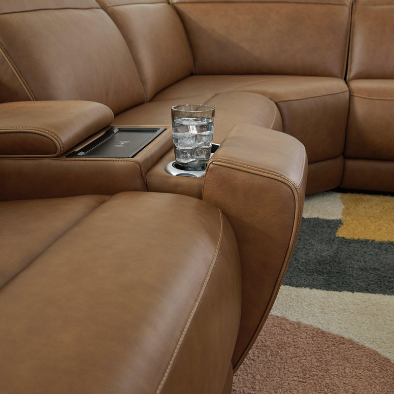 Magic Man Power Reclining Sectional with Console - Jay's Mattress Plus (NY)