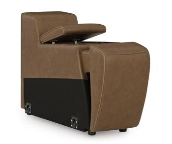 Magic Man Power Reclining Sectional Loveseat with Console - Jay's Mattress Plus (NY)