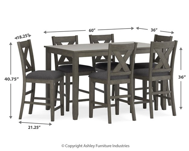 Caitbrook Counter Height Dining Table and Bar Stools (Set of 7) - Jay's Mattress Plus (NY)