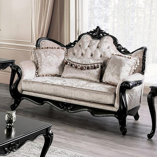 Acapulco White & Espresso Loveseat - Jay's Mattress Plus (NY)