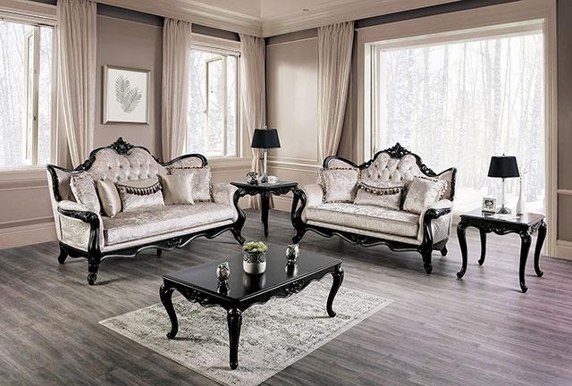 Acapulco White & Espresso Sofa - Jay's Mattress Plus (NY)