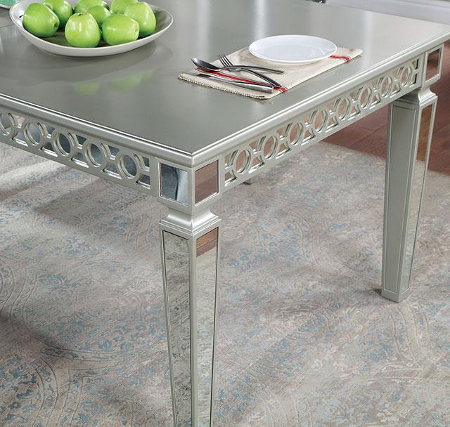 ADALIA Dining Table, Silver - Jay's Mattress Plus (NY)