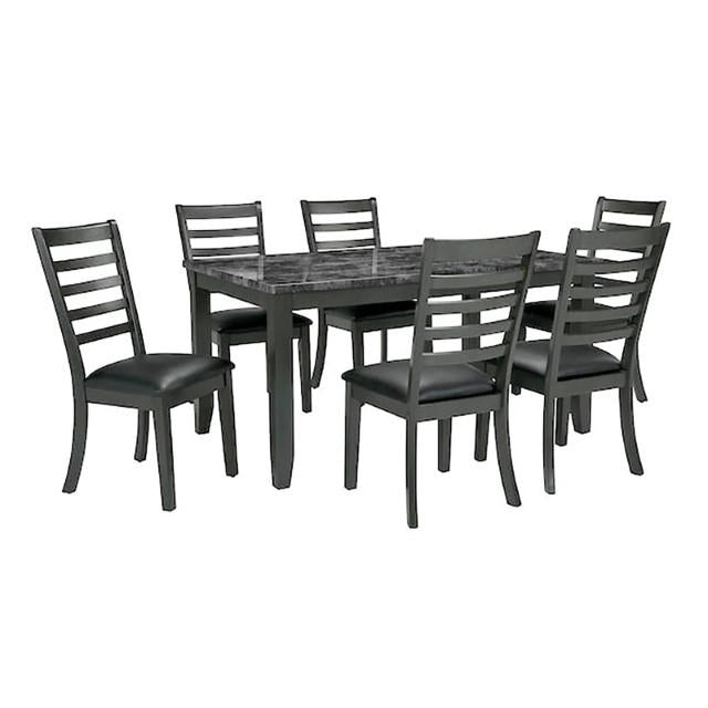 Adia 7 Pc Dinning Table Set Grey & Brown - Jay's Mattress Plus (NY)