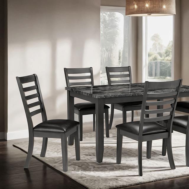 Adia 7 Pc Dinning Table Set Grey & Brown - Jay's Mattress Plus (NY)