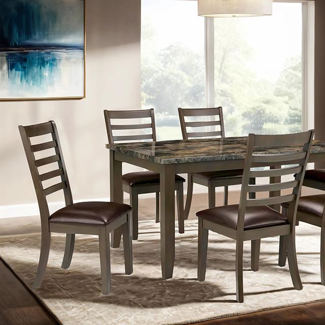 Adia 7 Pc Dinning Table Set Grey & Brown - Jay's Mattress Plus (NY)