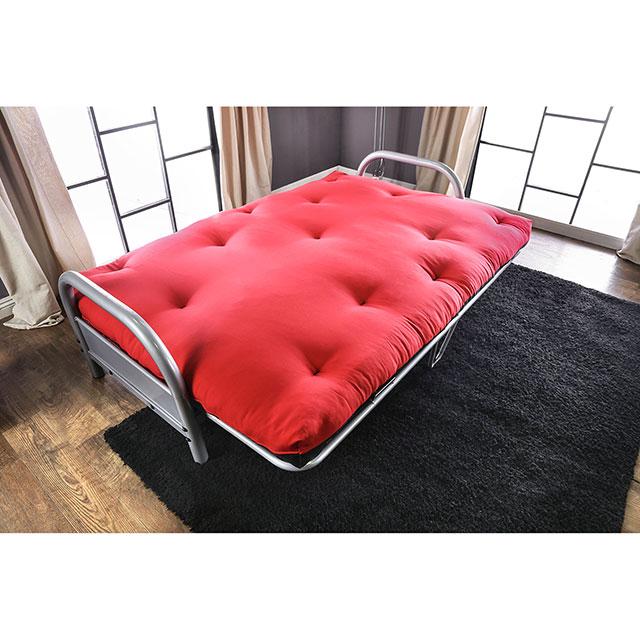 Aksel Black/Red Futon Mattress, Black, Red & Gray - Jay's Mattress Plus (NY)