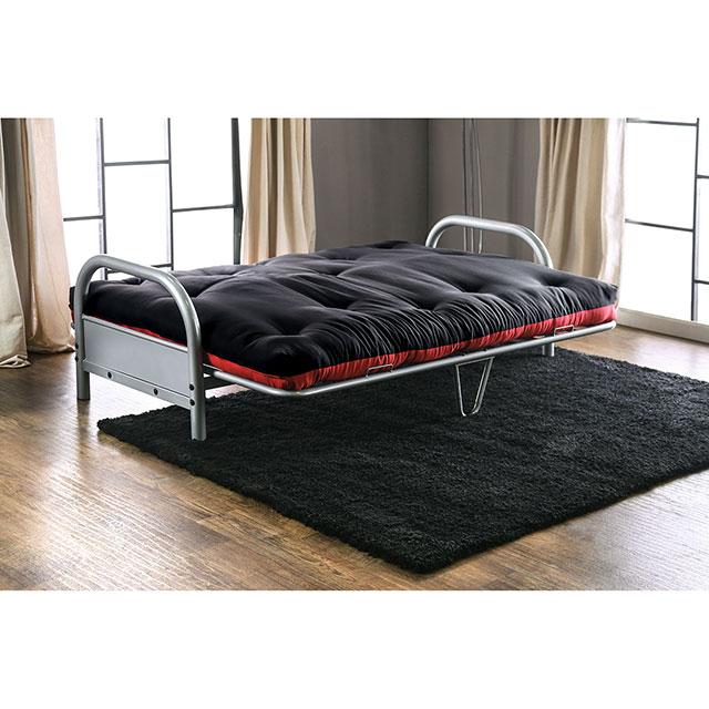Aksel Black/Red Futon Mattress, Black, Red & Gray - Jay's Mattress Plus (NY)