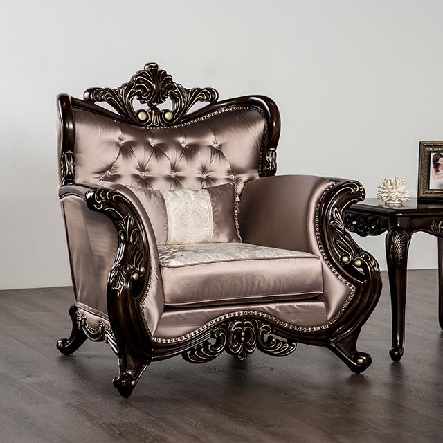 Albacete Chair Cherry & Campage - Jay's Mattress Plus (NY)